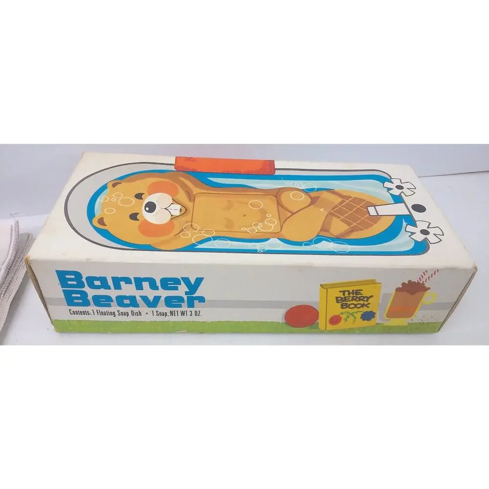 Vintage Avon Barney Beaver Floating Soap Dish And Soap New Old Stock
